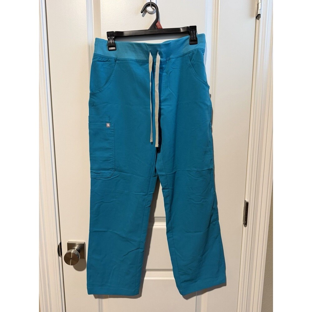 FIGS Kade Cargo Scrub Pants Women's Sz M Teal Technical Collection T21004